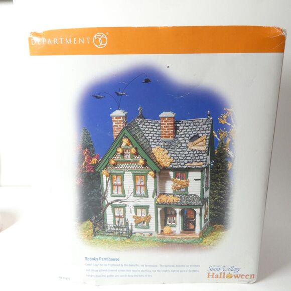 Department 56 Spooky Farmhouse Snow Village Halloween 55315 AS IS PLEASE READ - Picture 1 of 16
